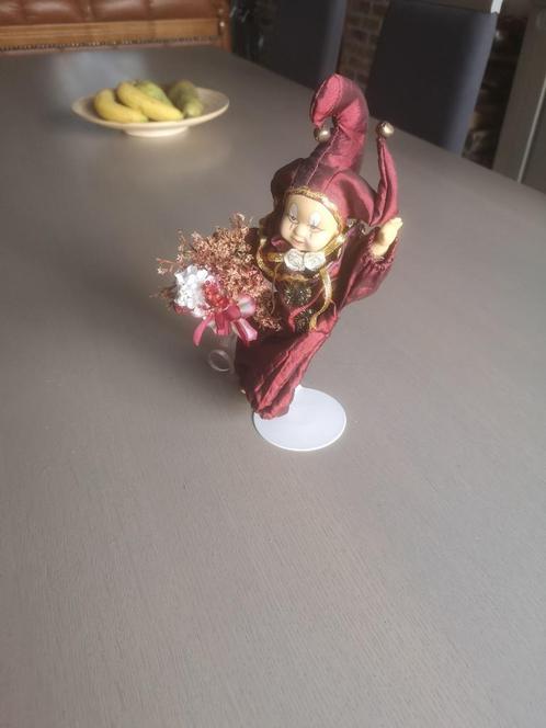 Harlekijn pop op staander, Verzamelen, Poppen, Pop, Ophalen of Verzenden