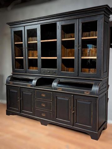 Vintage black grutterskast bastiaankast landelijk teak beschikbaar voor biedingen