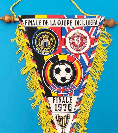 Club Brugge - Liverpool FC 1976 finale europa cup vintage, Verzamelen, Sportartikelen en Voetbal, Vaantje of Sjaal, Ophalen of Verzenden