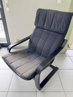 Ikea POÄNG fauteuil zetel zwart, Ophalen, Gebruikt, Eenpersoons, Hout