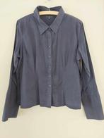 Donkerblauwe hemdsblouse met lange mouwen, Kleding | Dames, Blouses en Tunieken, Blauw, Melvin, Maat 46/48 (XL) of groter, Ophalen of Verzenden