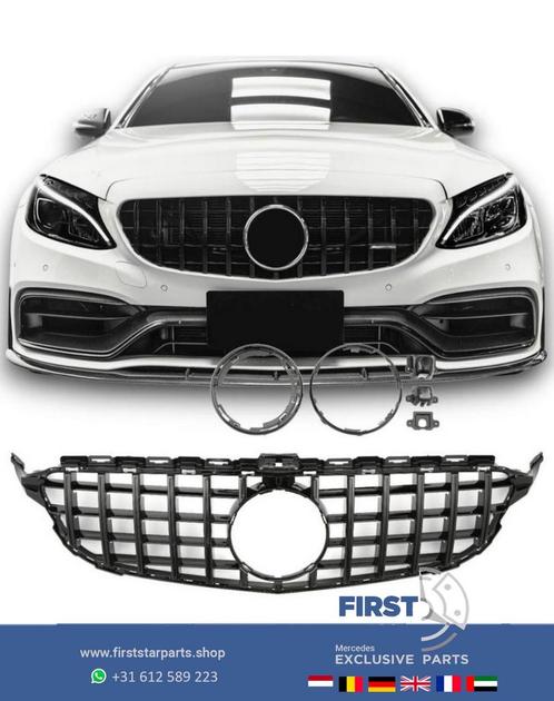 W205 FACELIFT C63 C63s GT PANAMERICANA GRIL ZWART Mercedes C, Auto-onderdelen, Overige Auto-onderdelen, Mercedes-Benz, Gebruikt