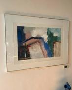 Groot abstract schilderij gesigneerd door Lea White, Ophalen