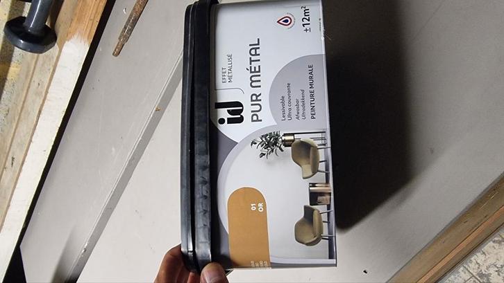 Peinture métal ID Pur métal or 2L, Doe-het-zelf en Bouw, Verf, Beits en Lak, Zo goed als nieuw, Verf, Ophalen