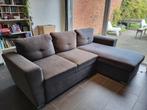 Grijze stoffe zetel, Huis en Inrichting, Ophalen, Gebruikt