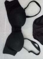 Dim : zwarte BH push-up BH 80B antislip strapless, Dim, Ophalen of Verzenden, Zwart, BH