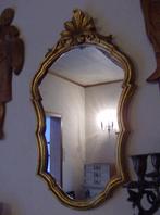 Kuifspiegel in vergulde lijst + Wandconsole -, Antiek en Kunst, Ophalen