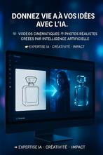 Montage vidéo pro + IA ULTRA RÉALISTE, PHOTOS,LOGO, Enlèvement ou Envoi, Comme neuf