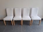 Stoelen (4) + bijhorende fauteuil IKEA wit, Maison & Meubles, Chaises, Comme neuf, Landelijk, tijdloos, Enlèvement, Cinq, Six Chaises ou plus