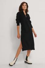 Side slit knit dress van NA-KD, NA-KD, Zwart, Ophalen of Verzenden, Zo goed als nieuw