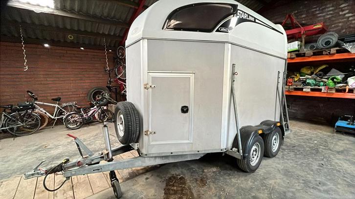 Atec paardentrailer, Dieren en Toebehoren, Paarden en Pony's | Trailers en Aanhangwagens, Gebruikt, 2-paards trailer, Overige materialen