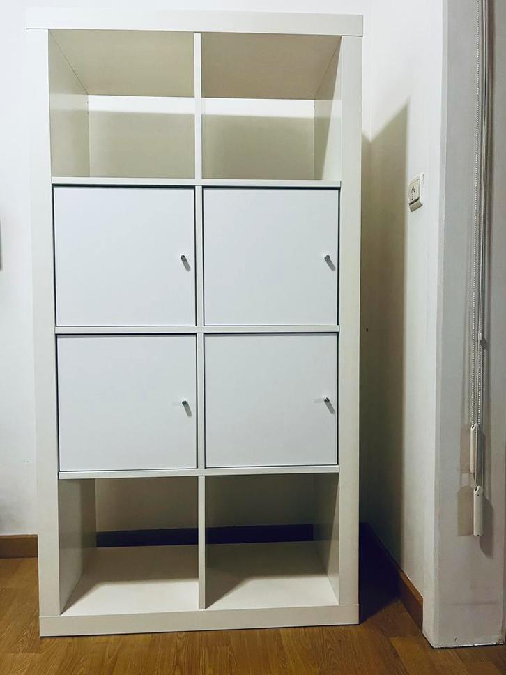 Expedit/Kallax vakkenkast, met 4 gemonteerde inzetten, Maison & Meubles, Armoires | Vitrines, Comme neuf, Enlèvement