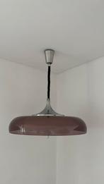 Vintage polyester hanglamp brevettato rolly systeem, Ophalen, Gebruikt, Metaal, 1970s