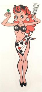 Lady Luck 8 Ball Pin Up sticker #2, Verzamelen, Verzenden, Nieuw