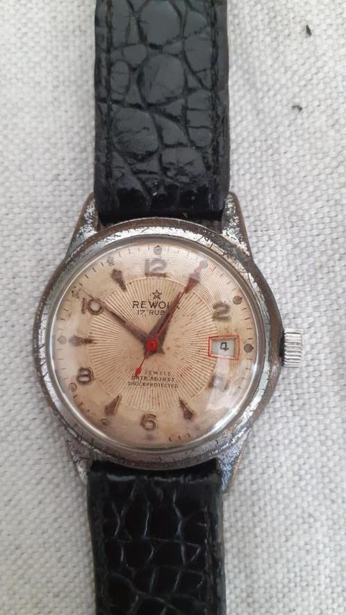 Vintage herwerkt horloge, Handtassen en Accessoires, Horloges | Antiek, Polshorloge, Overige merken, Overige materialen, 1930 tot 1960