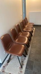 6 leren stoelen, Huis en Inrichting, Stoelen, Ophalen, Gebruikt