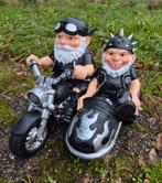 Stoere motor rijders met zijspan 28hoog, Ophalen of Verzenden, Nieuw, Kunststof, Mensenbeeld