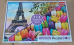 Puzzel macarons en Eiffeltoren 900 stukjes, Hobby en Vrije tijd, Ophalen of Verzenden, 500 t/m 1500 stukjes, Zo goed als nieuw