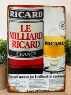 Metalen reclamebord Ricard, Verzamelen, Ophalen of Verzenden, Nieuw, Reclamebord