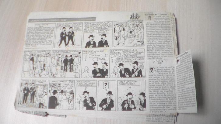 Tintin , le secret de la licorne, Verzamelen, Tijdschriften, Kranten en Knipsels, Knipsel(s), 1980 tot heden, Ophalen