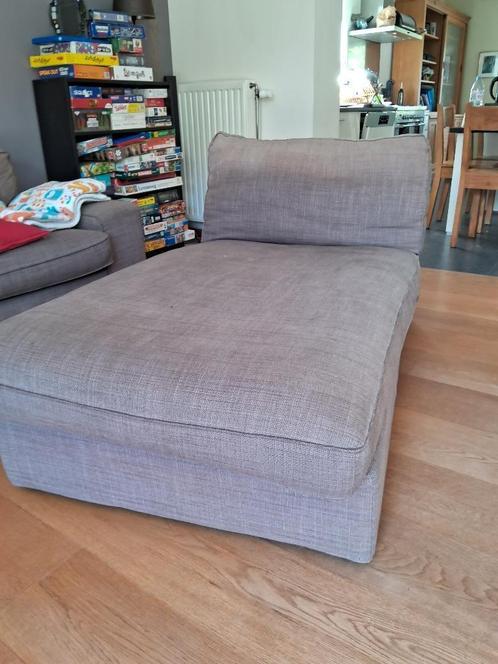 Méridienne et pouf Ikea, Huis en Inrichting, Zetels | Voetbanken en poefs, Gebruikt, 50 tot 75 cm, 125 cm of meer, Rechthoekig