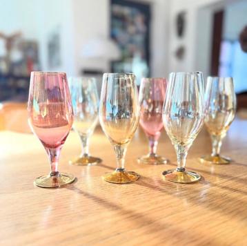 Vintage wijnglazen, 6 stuks beschikbaar voor biedingen