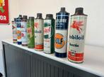 Divers bidons d'huile Gulf/Mobiloil/Castrol, Emballage, Utilisé, Enlèvement ou Envoi