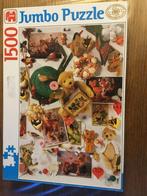 Puzzel Jumbo 1500 stukjes Teddy tableau, Hobby & Loisirs créatifs, 500 à 1500 pièces, Puzzle, Utilisé, Enlèvement ou Envoi