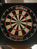 Dartsbord met kas Winmau en pijltjes +  xtras, Enlèvement ou Envoi, Neuf, Cible de fléchettes avec fléchettes, Pointe souple