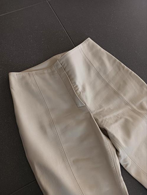 Nieuwe leren broek Lamon-Nuytens – creme kleur, Kleding | Dames, Broeken en Pantalons, Nieuw, Ophalen of Verzenden