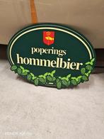Bord metaal Poperings Hommelbier, Verzamelen, Ophalen, Zo goed als nieuw