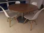 Table rond + 4 chaises, Maison & Meubles, Enlèvement, Comme neuf