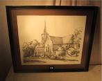 Mooie Litho 'Oude Kerk in het Dorp' - Anton, Ophalen of Verzenden