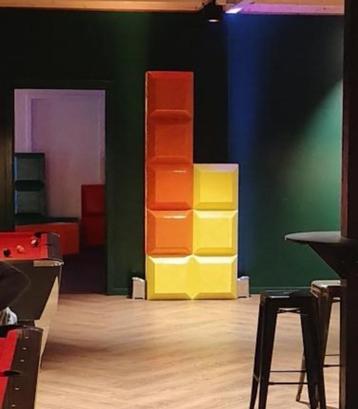 Décor de grands blocs Tetris