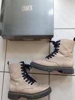maat 36 botines Oxmox beige met zwarte veters, Ophalen of Verzenden, Gebruikt