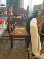 6 houten stoelen met riet GRATIS, Ophalen