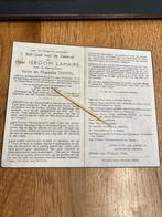 Oorlogsslachtoffer, Jeroom Lamaire, samyn, Pecceu, Hosten, Verzamelen, Bidprentjes en Rouwkaarten, Verzenden, Bidprentje