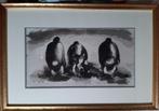 Prachtig origineel werk van Paul De Cocker - "Drie wieders", Antiek en Kunst, Ophalen