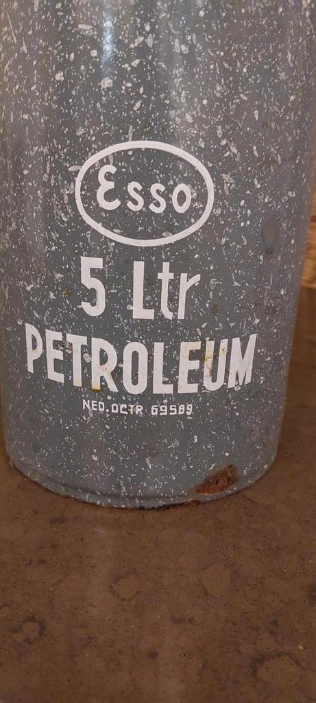 ESSO 5 Ltr Petroliumkan met Nederlands octrooi nummer 6958, Verzamelen, Merken en Reclamevoorwerpen, Gebruikt, Gebruiksvoorwerp