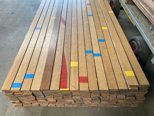 Unieke vintage gymzaalvloer hout vloer planken sportzaal, Doe-het-zelf en Bouw, Vloerdelen en Plavuizen, Gebruikt, Vloerdelen of -planken