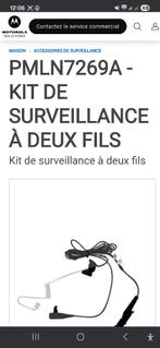 Kit oreillete surveillance pour radio motorola, Enlèvement ou Envoi, Neuf, Intra-auriculaires (Earbuds)