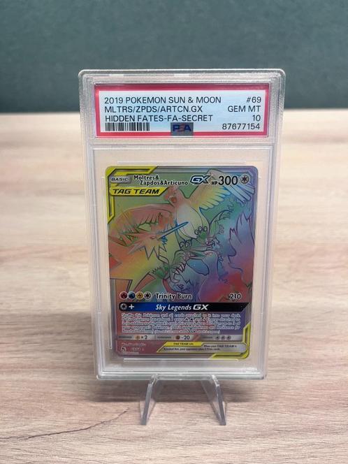 Moltres & Zapdos et Articuno GX PSA 10 - 69/68 - Dates caché, Hobby & Loisirs créatifs, Jeux de cartes à collectionner | Pokémon