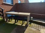 Polybeton tuintafel .met 6 krukjes, Tuin en Terras, Ophalen, Gebruikt