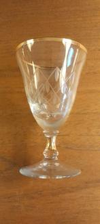 Prachtig glas geslepen met gouden randje., Antiek en Kunst, Ophalen of Verzenden