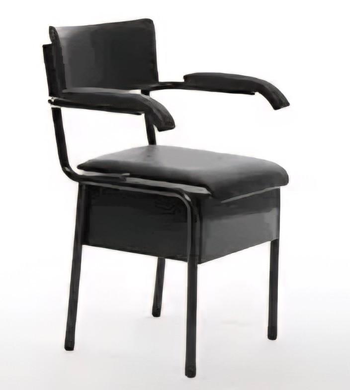 Robuuste toiletstoel, Huis en Inrichting, Stoelen, Gebruikt, Zwart, Ophalen