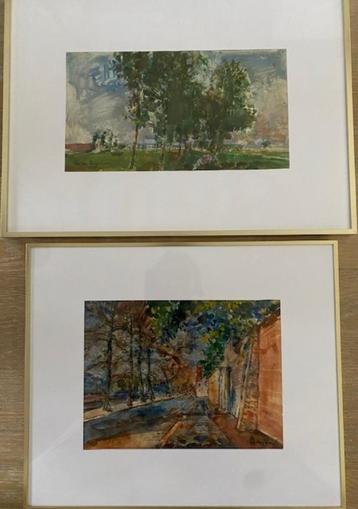 Leo Van Paemel prachtige Aquarellen beschikbaar voor biedingen