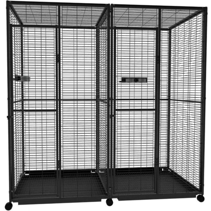 Volière extérieure double 2x1x2 m cage perroquet double ara, Dieren en Toebehoren, Vogels | Hokken en Kooien, Nieuw, Volière, Metaal