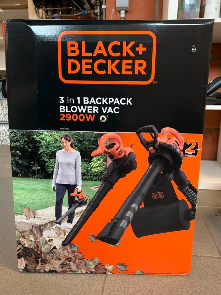 3 in 1 bladblazer/bladzuiger - Black+ Decker, Tuin en Terras, Bladblazers, Zo goed als nieuw, Ruggedragen, Ophalen