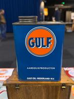 GULF 1 liter olie blik, Verzamelen, Ophalen of Verzenden, Gebruikt, Overige, Overige merken