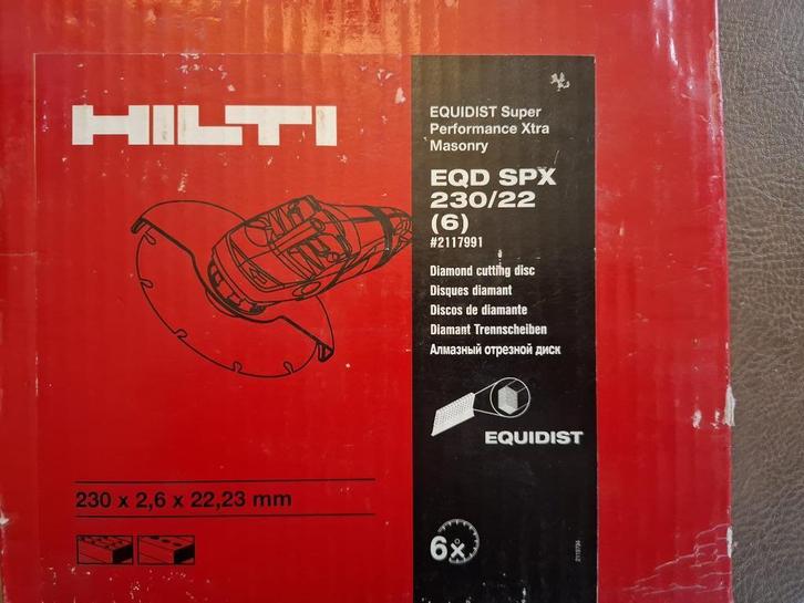 HILTI SPX 6x Diamantblad voor metselwerk 230, Doe-het-zelf en Bouw, Gereedschap | Machine-onderdelen en Toebehoren, Nieuw, Ophalen of Verzenden